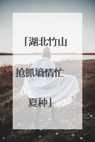 湖北竹山抢抓墒情忙夏种